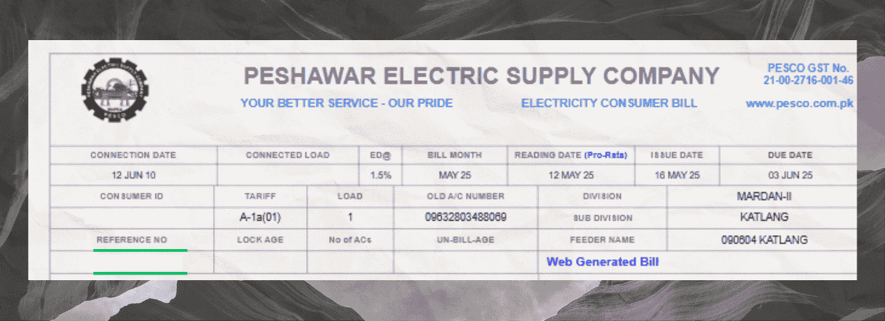 pesco bill refrence number pesco bill reference number